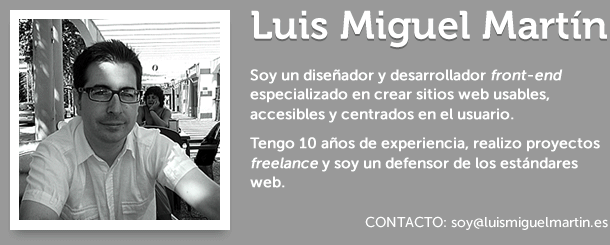 Luis Miguel Martín, diseñador y desarrollador front-end